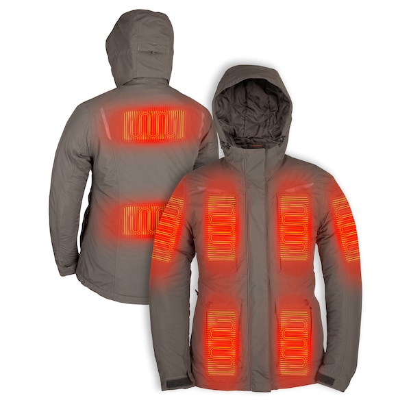 Mobile Warming Women's Pinnacle Parka Heated Jacket, Thyme, Heats Up to 8 Hours 6 Outside Pockets, XS MWWJ13270120 - main